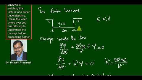 Particle between two finite barriers | MSc Chemistry Sem I | University of Kerala