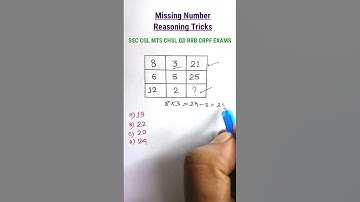 Missing Number| Reasoning Tricks in Hindi| Reasoning Classes for SSC CGL CHSL MTS CRPF RRB |#shorts