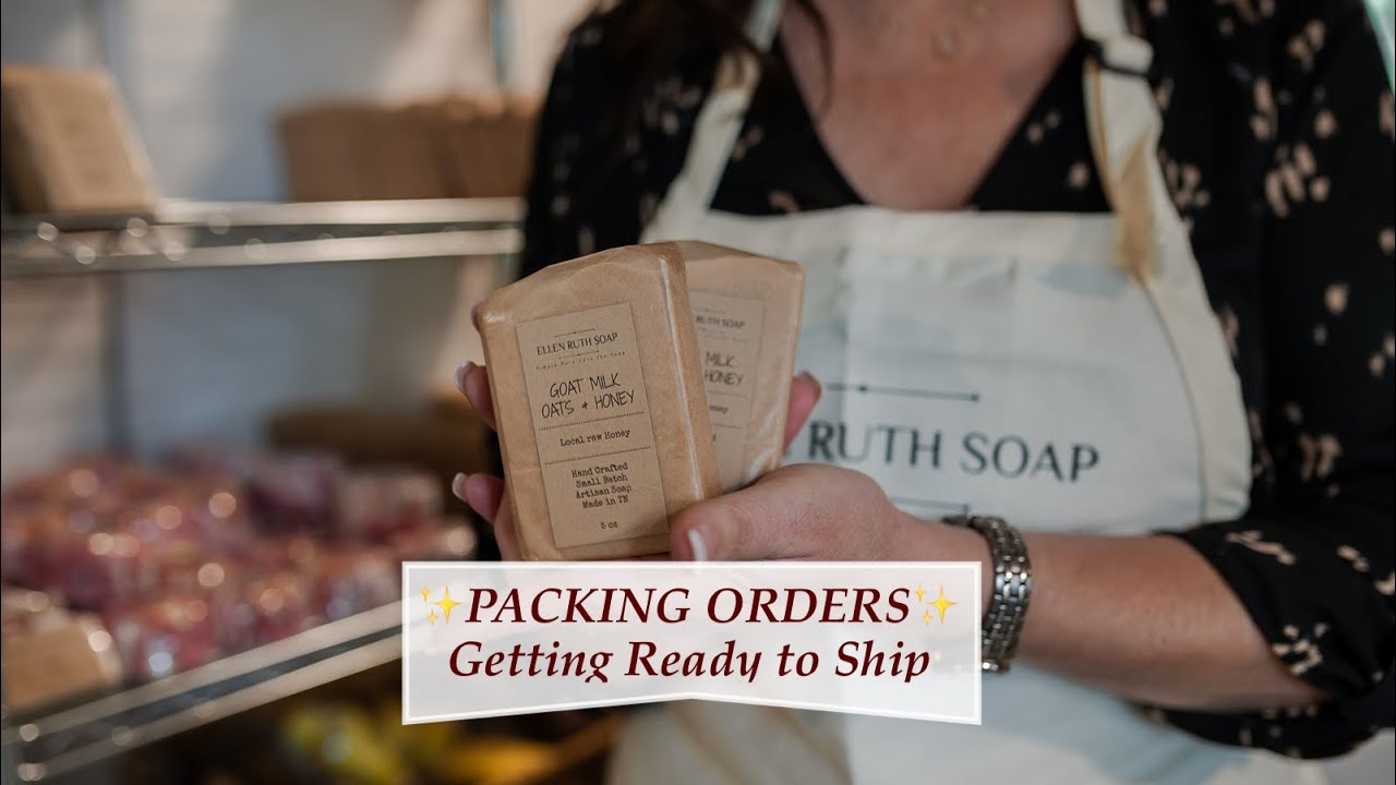 How I PACK ORDERS for Shipping - Relaxing, No Talking | Ellen Ruth Soap -  YouTube