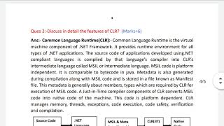 What are the different components of .NET Framework || Discuss in detail the features of CLR📕