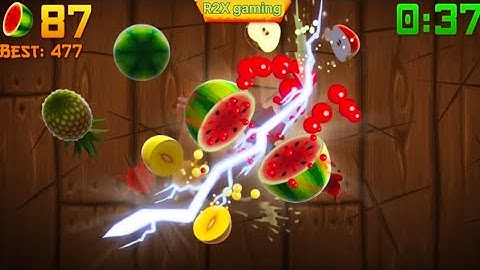 Fruit Ninja: Gameplay Walkthrough Part 1 - Slicing Fruit! (iOS, Android) R2X gaming_