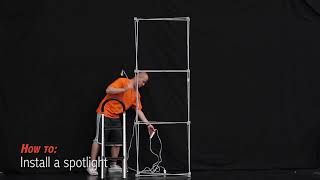 How To Fix A Light Onto An Exhibition Stand Frame Quadrant2Design