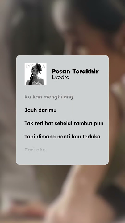 Siapa yang masih dengerin #PesanTerakhir?