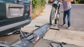 Harbor Freight Motorcycle Carrier Review & Tips HaulMaster Yamaha XT250 FZ6