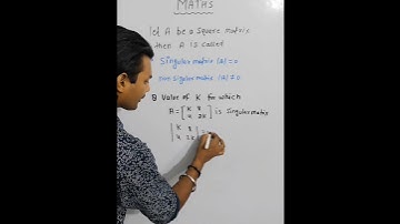 CLASS - 12 MATHS SINGULAR AND NON SINGULAR MATRIX CBSE BOARD MCQ