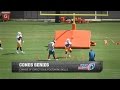 Cone drills to help backs and receivers build footwork