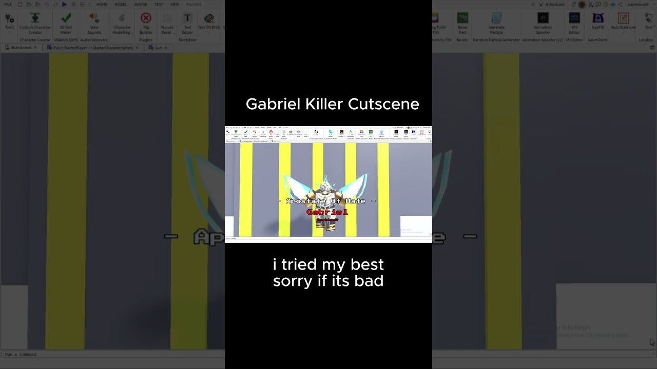 concept for asym game (day 4) #asymmetricalhorror #concept #roblox #robloxstudio #forsaken #devlog