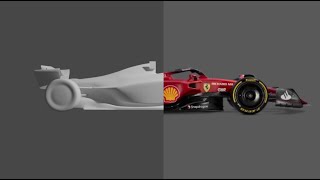 Ferrari F1 2022 car in blender