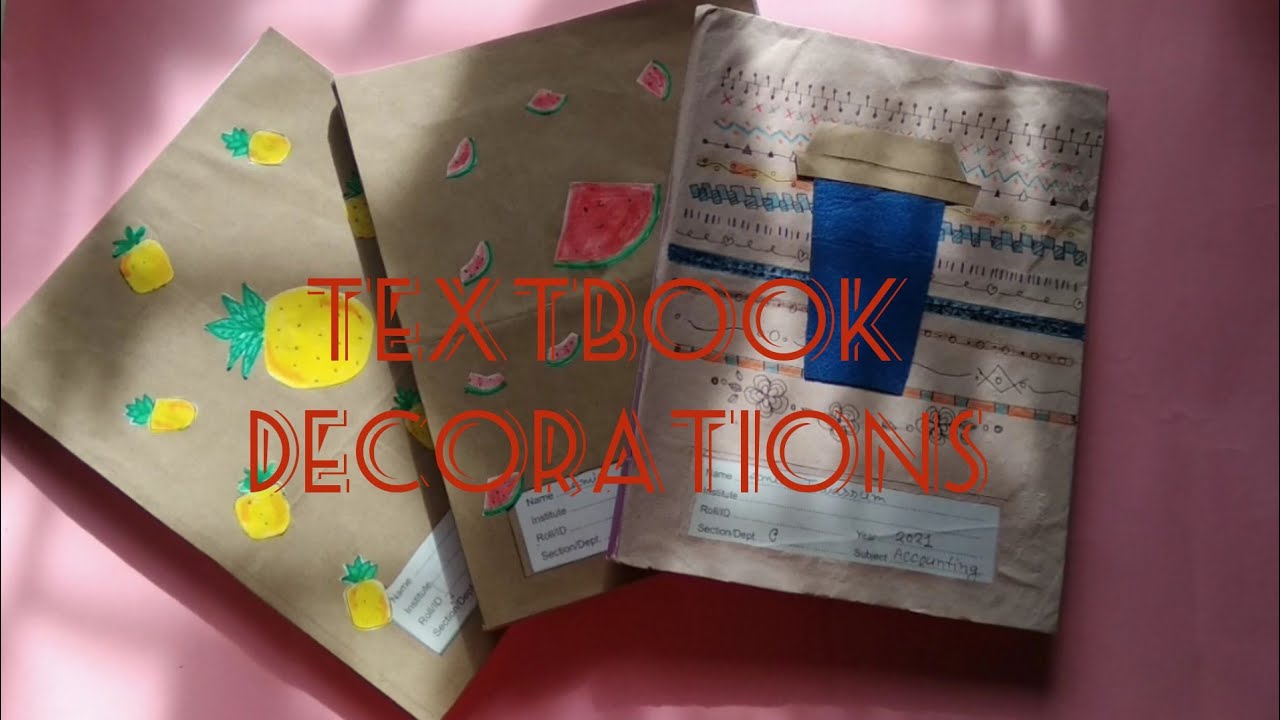 How to make textbook decorative - YouTube
