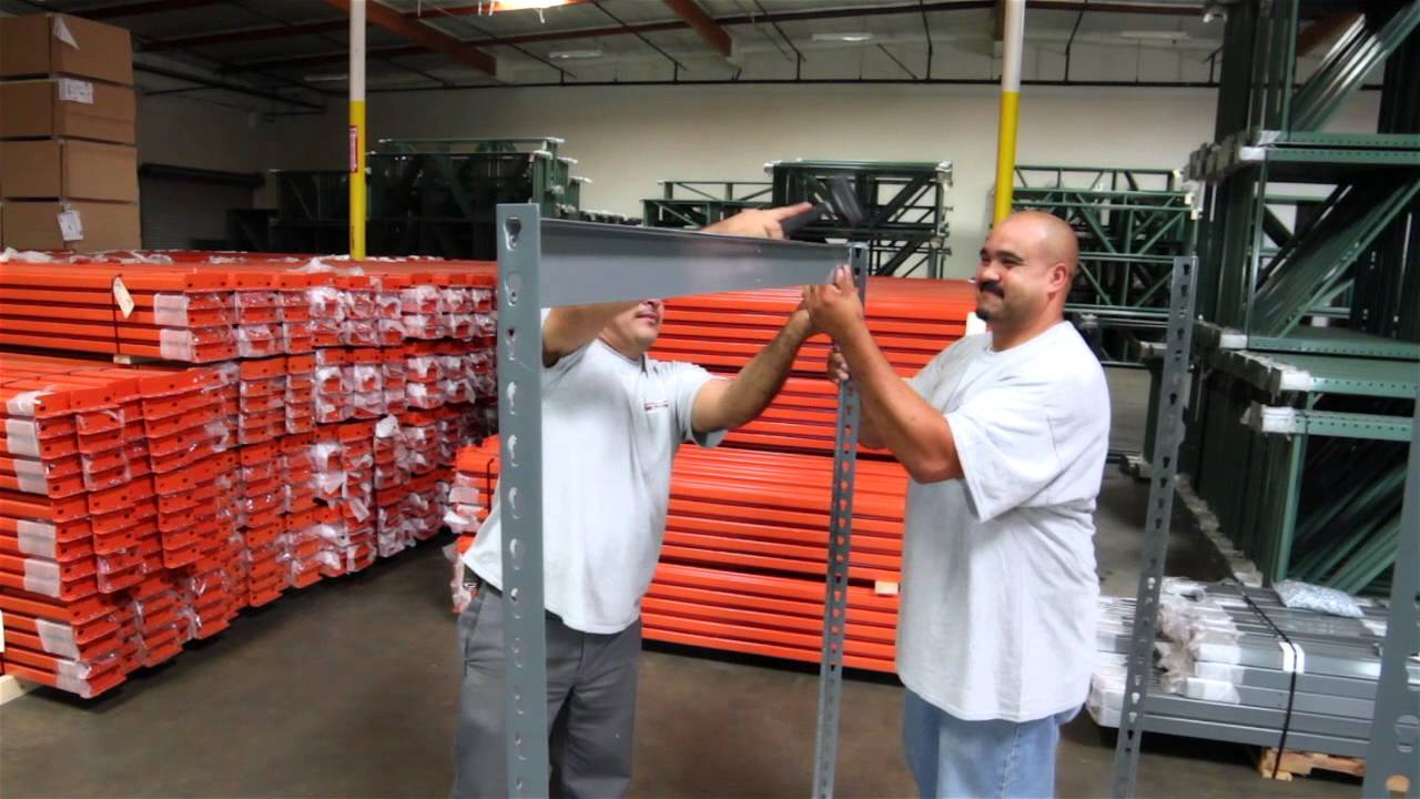How to Assemble Mobile Rivet System Boltless Shelving Units - YouTube