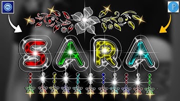 Trending New MultiColor Glass Font editing on ps touch pixelLab like photoshop | Zarraq Creation