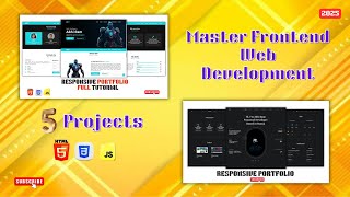 Build 5 Real World Projects | Full Frontend Projects HTML, CSS JAVASCRIPT Tutorial