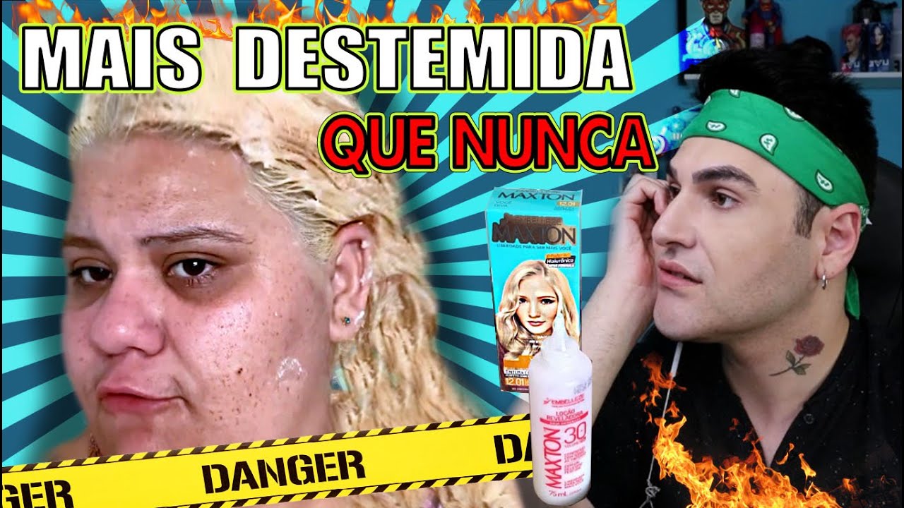 ELA DESCOLORIU NO SALÃO E DECIDIU MEXER MAIS EM CASA | ELA FAZ O PLATINADO DELA!