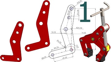 1-Project 49| Manual Clamp  |SolidWorks Tutorial: base bar - sheet metal