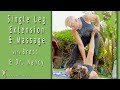 Couples Yoga Single Leg Extension with Massage