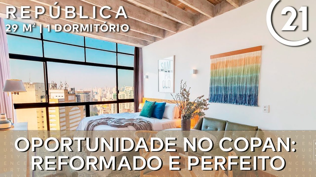 Apartamento no Copan com 29m² e 1 dormitório - São Paulo - SP - AP65629