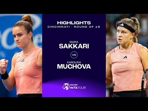 Maria sakkari vs. Karolina muchova | 2023 cincinnati round of 16| wta match highlights