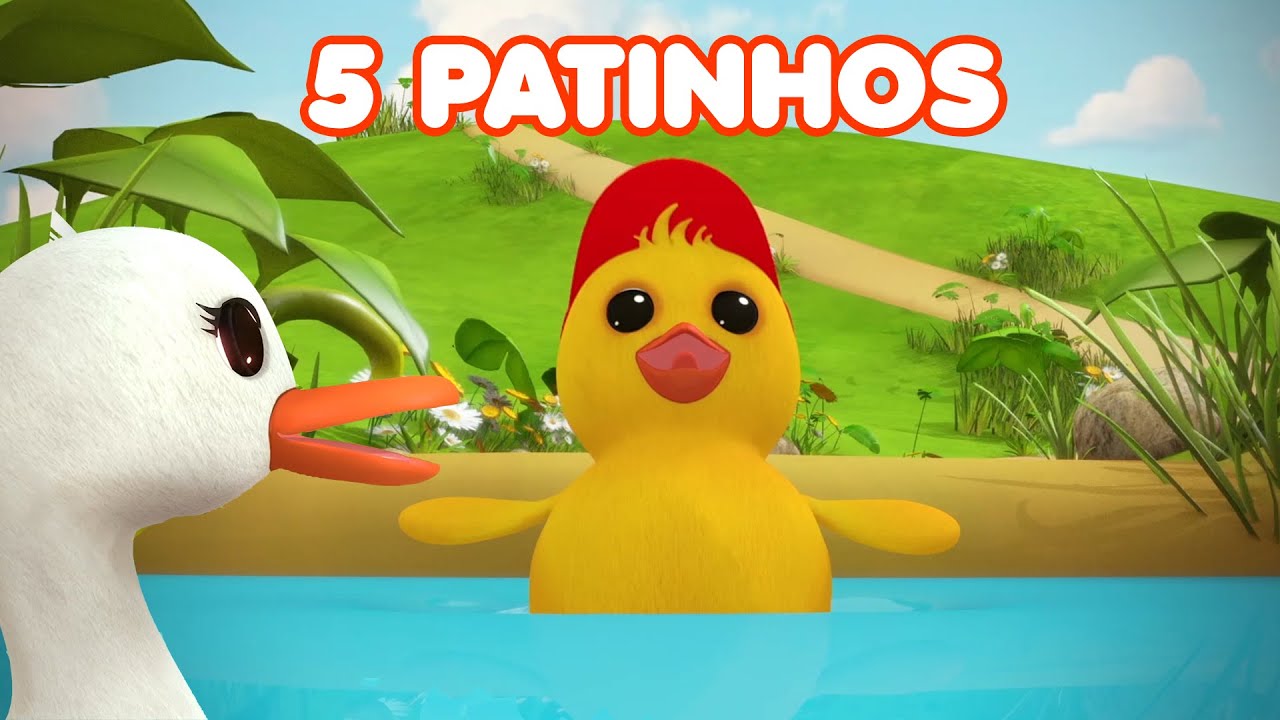 5 Patinhos | 5 Little Ducks in Portuguese | Canções infantis | canções para crianças
