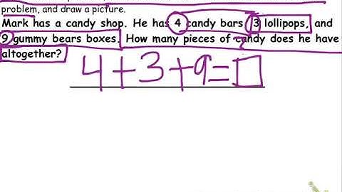 Grade 1: 3 Addend Word Problem