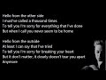 Hello Adele Lyrics Video Cover Hello Adele Lyrics Video Cover