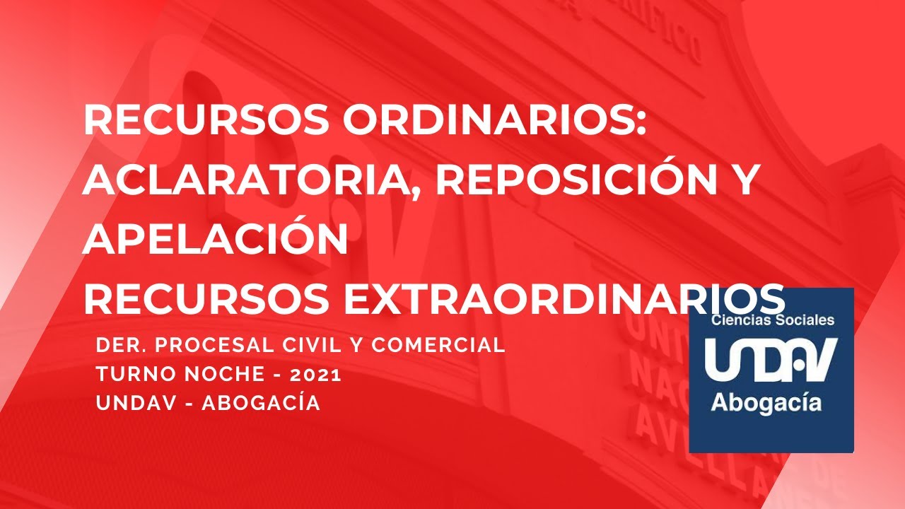 Recursos ordinarios y extraordinarios
