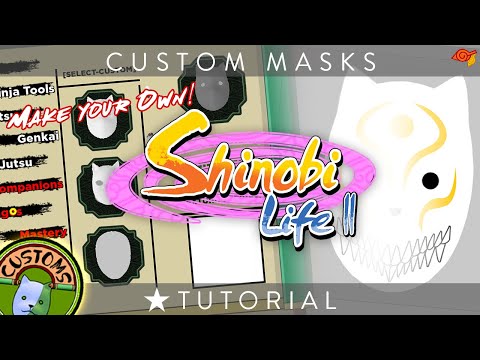 Shinobi Life 2 Custom Mask Tutorial Youtube - roblox shinobi life 2 mask id