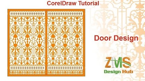 Main Door Drawing | CorelDraw Tutorial | Alumnium Door Design   # ZMS DESIGN HUB