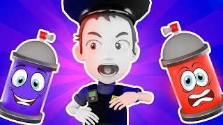 Find  Police Officer Color  + More Nursery Rhymes and Kids Songs