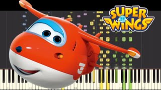 IMPOSSIBLE REMIX - Super Wings Theme Song - Piano Cover chords