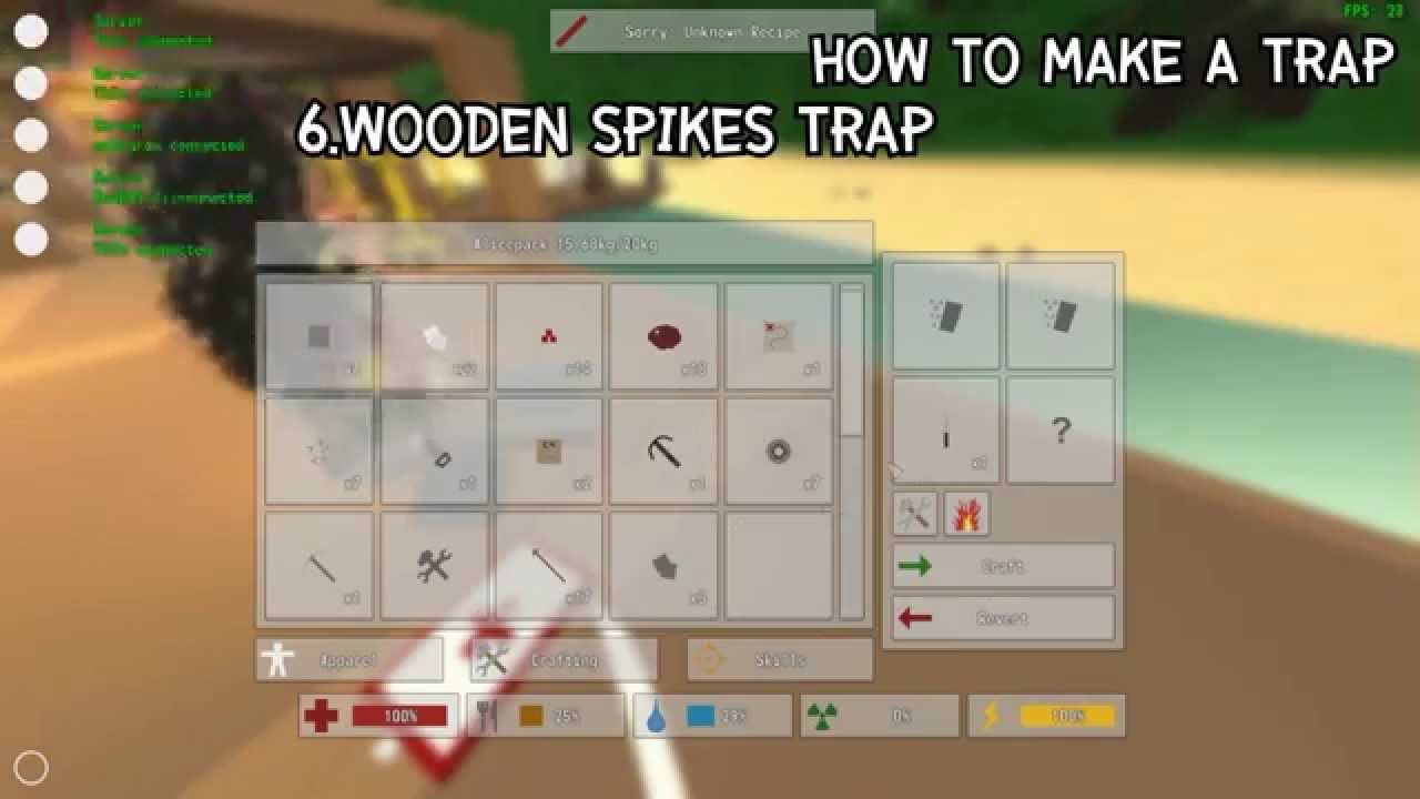 [Unturned] Tutorials วิธีการคราฟกับดัก How to make a trap YouTube