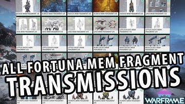 Warframe | All Fortuna Mem Fragment Transmissions/Dialogues [Lore]