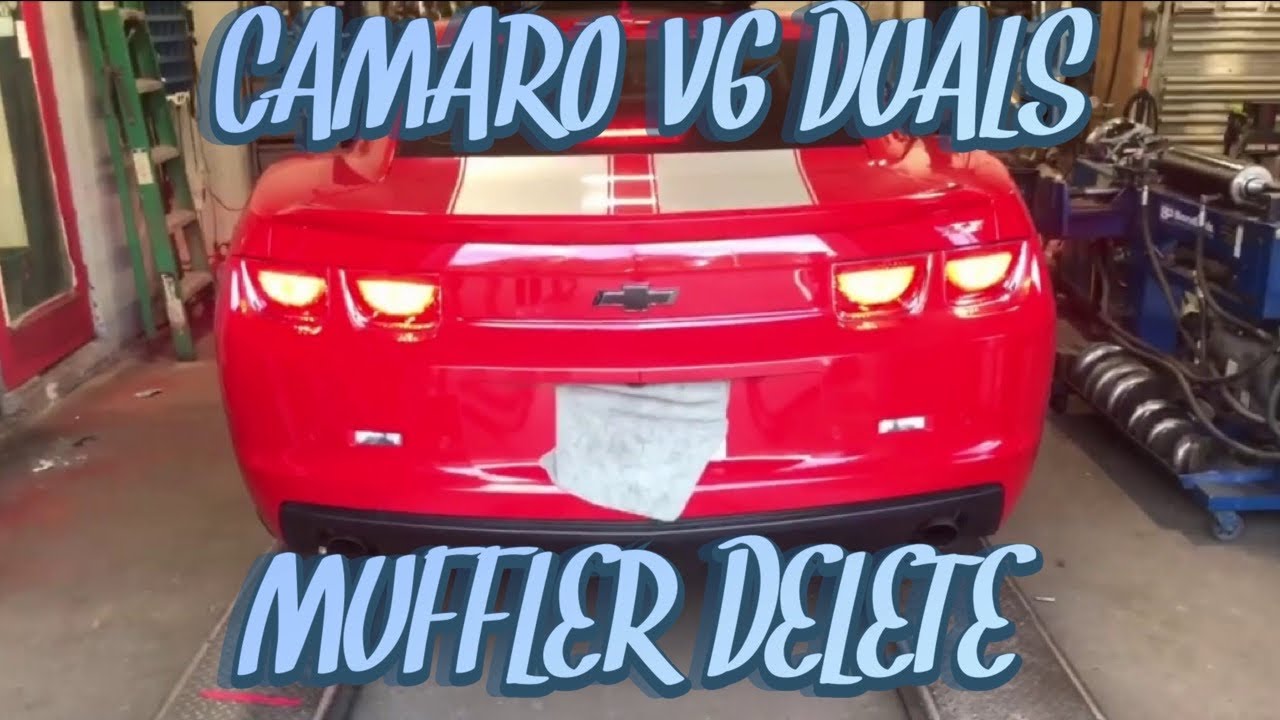 2012 Chevy Camaro V6 DUAL EXHAUST w/ Muffler Delete!! - YouTube