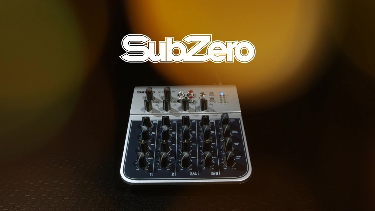 SubZero SZ-MIX06USB Mini Mixer USB | Gear4music - YouTube