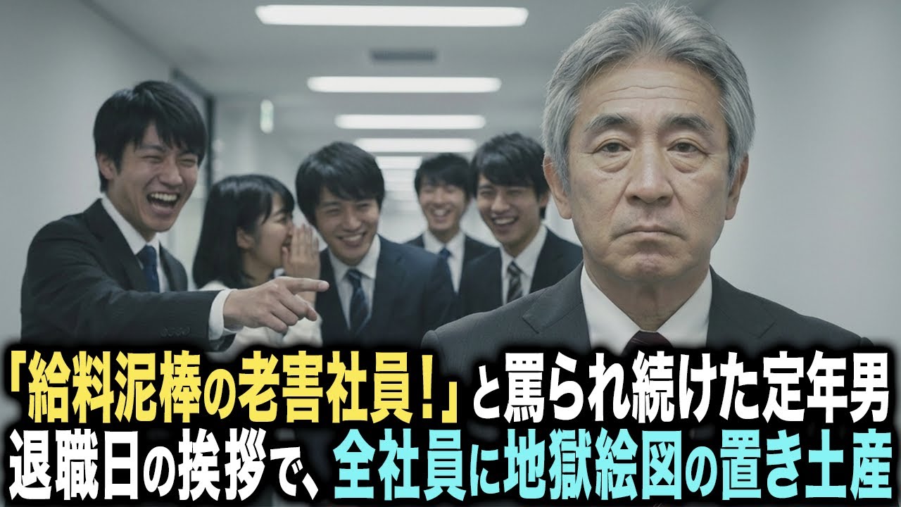 「給料泥棒の老害社員！」と罵られ続けた定年男。退職日の挨拶で全社員に地獄絵図の置き土産