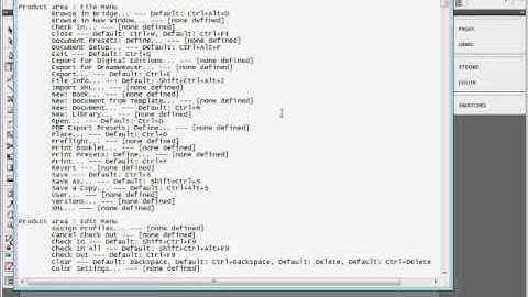 Get A List of Keyboard Shortcuts in InDesign