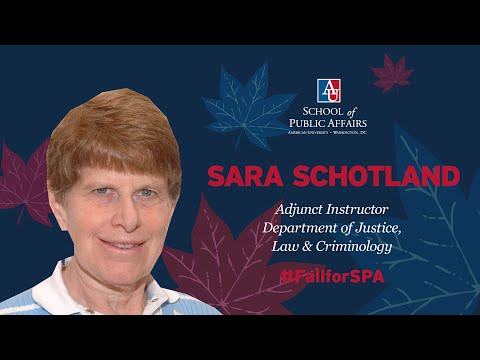 #FallForSPA - Prof. Sara Schotland