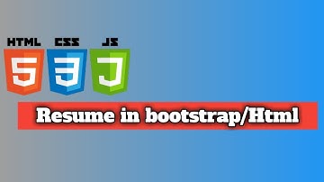 resume in bootstrap html/css