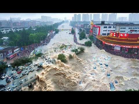 【易姓革命】中国　北京と河北省が洪水に飲まれる様子【視聴者投稿】  