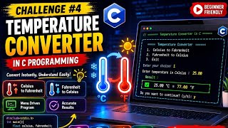 C Programming Project: Temperature Converter | Menu Driven Program for Beginners screenshot 2