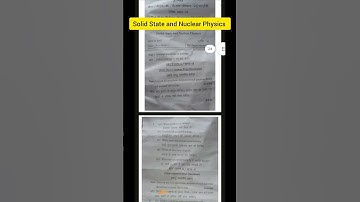 Solid State and Nuclear Physics Paper|BSc|Physics|6th Semester|Viral Shorts