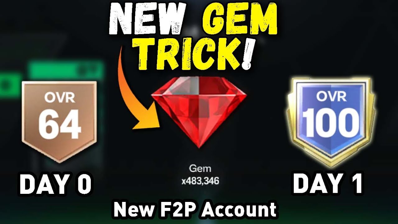 Can You Reach 100 OVR IN 1 DAY WITH 500K GEMS?! NEW ACCOUNT & NEW GEM TRICK IN FC MOBILE 25