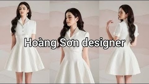 Dạy cắt may hướng dẫn cách cắt đầm cổ sam leo bẻ ve thẩn bổ mảnh xòe | Hoàng Sơn designer