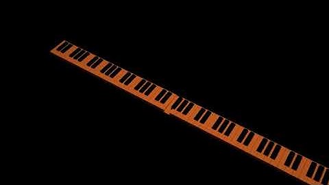 Piano - Bach   Invention 1 (Blender Midi Driven Animation)