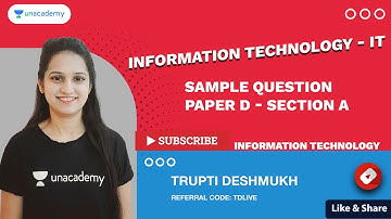 Sample Question Paper D - Section A | Class 10 IT 402 | Database Management | Trupti Ma