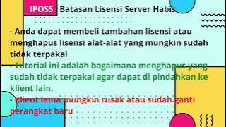 iPOS5 batasan komputer pada lisensi server telah habis