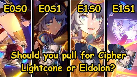 E0S0 vs E0S1 vs E1S0 vs E1S1 Cipher | E0S0 Aventurine, E0S0 Robin, E0S1 Feixiao | [HSR 3.3]