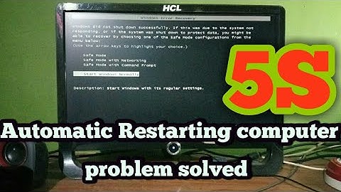 How to Fix A PC That Keeps Restarting Again And Again Automatically - Solution For Windows 7/10