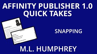 Affinity Publisher 1.0 Snapping