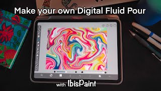 Digital Fluid Pour Tutorial, IbisPaint Digital Fluid Art #fluidart #ibispaintx #digitalart