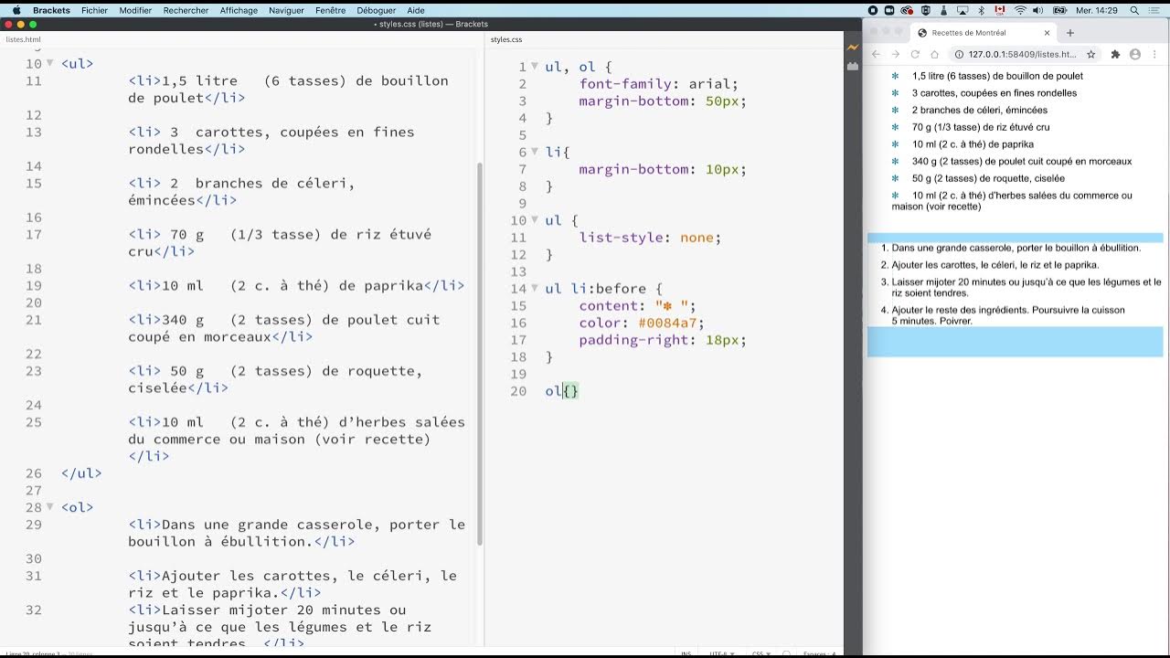 Les listes html css partie 3 - YouTube
